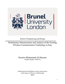 Performance Measurements and Analysis of the Existing Wireless Communication Technology in Iraq