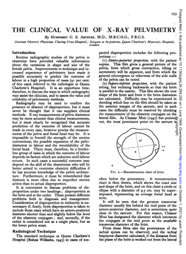 THE CLINICAL VALUE of X-RAY PELVIMETRY by HUMPHREY G