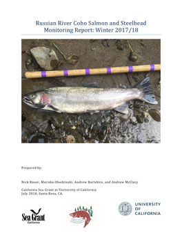 Russian River Coho Salmon and Steelhead Monitoring Report: Winter 2017/18