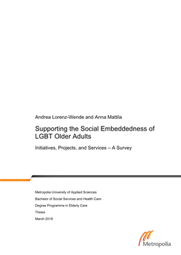 Supporting the Social Embeddedness of LGBT Older Adults