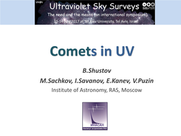 Comets in UV