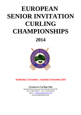 European Senior Invitation Curling Championships 2014