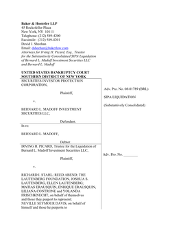 COMPLAINT Individually and on Behalf of the Estate of Leon Greenberg; and DONNA MCBRIDE, Individually and Derivatively on Behalf of Beacon Associates LLC II