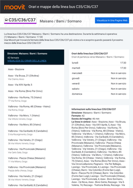 Orari E Percorsi Della Linea Bus C35/C36/C37