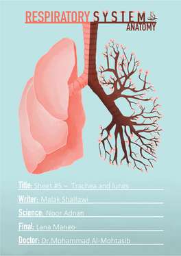 Trachea and Lungs Malak Shalfawi Noor Adnan