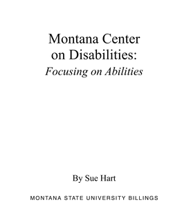Montana Center on Disabilities: Focusing on Abilities