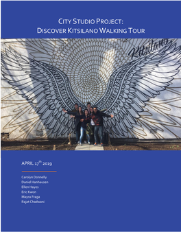 City Studio Project: Discover Kitsilano Walking Tour