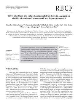 Effect of Extracts and Isolated Compounds from Chresta Scapigera on Viability of Leishmania Amazonensis and Trypanosoma Cruzi