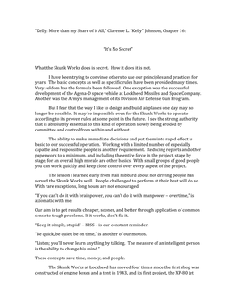“Kelly: More Than My Share of It All,” Clarence L. “Kelly” Johnson, Chapter 16