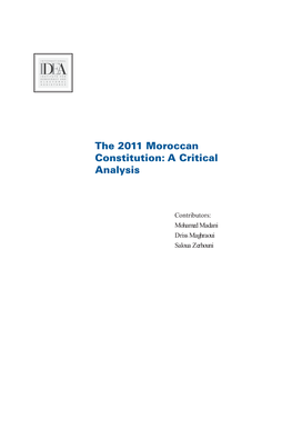 The 2011 Moroccan Constitution: a Critical Analysis