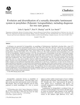 Evolution and Diversification of a Sexually Dimorphic Luminescent