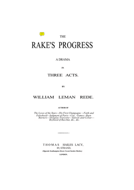 The Rake's Progress