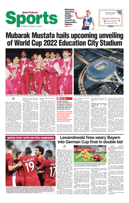 Mubarak Mustafa Hails Upcoming Unveiling of World Cup 2022 Education City Stadium