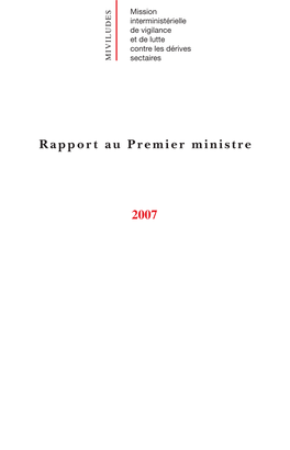 Rapport Au Premier Ministre