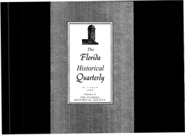 The Florida Historical Quarterly Volume Xlvii October 1968 Number 2