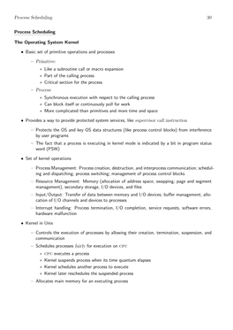 Process Scheduling 30 Process Scheduling The