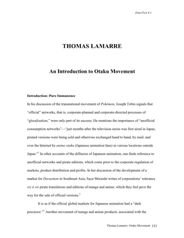 Introduction to Otaku Movement.Pdf