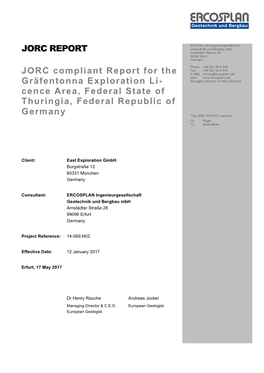 JORC Graefentonna Report