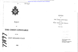 THE CHIEF CONSTABLE of the Report J WEST MIDLANDS POLICE