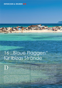 16 ,,Blaue Flaggen“ Für Ibizas Strände