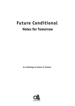 Future Conditional Notes for Tomorrow