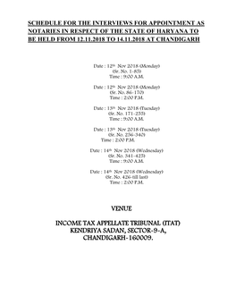 Venue Income Tax Appellate Tribunal