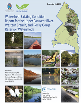 Upper Patuxent River, Western Branch, and Rocky Gorge Reservoir Watershed December 31, 2014