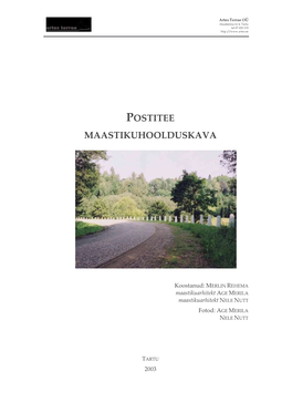 Postitee Maastikuhoolduskava 2