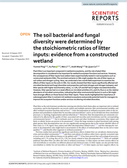 The Soil Bacterial and Fungal Diversity Were Determined by The