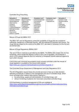 Controlled Drug Prescribing