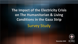 The Impact of the Electricity Crisis on the Humanitarian & Living Conditions in the Gaza Strip Survey Study