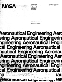 With Indexes NASA SP-7037 (245) November 1989 National