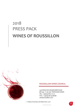 2018 Press Pack Wines of Roussillon
