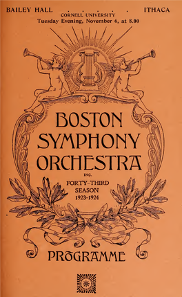 Boston Symphony Orchestra Concert Programs, Season 43,1923