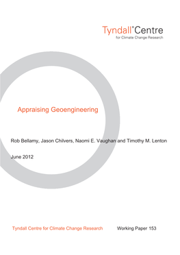 Appraising Geoengineering