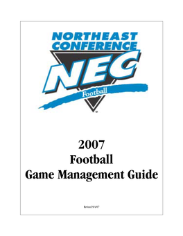 2007 Football Game Management Guide