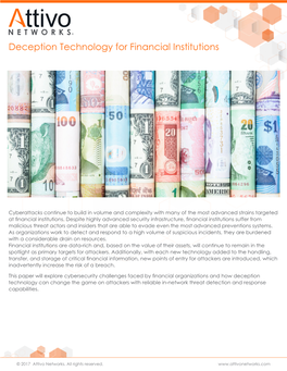 Deception Technology for Financial Institutions