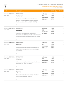 Price List of DJIBOUTI 20 05 2021