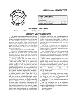 March 2004 Newsletter