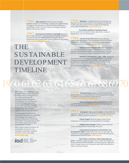 The Sustainable Development Timeline