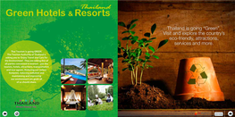 Thailand Is Going “Green”. Visit and Explore the Country's Eco-Friendly
