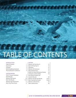 Table of Contents