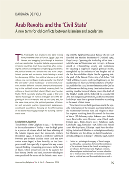 Civil State’ a New Term for Old Conflicts Between Islamism and Secularism