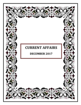 Current Affairs December 2017