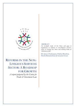 Reforms in the Non-Litigious Services Sector