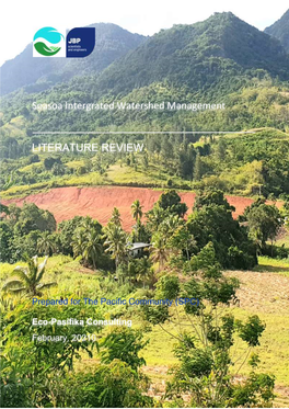 Soasoa Intergrated Watershed Management LITERATURE REVIEW