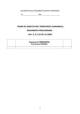 Comune Di TRECENTA Provincia Di ROVIGO