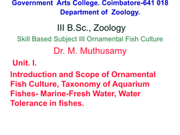 Ornamental Fish Culture Dr
