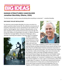 HUMAN STRUCTURES VANCOUVER Jonathan Borofsky (Maine, USA)