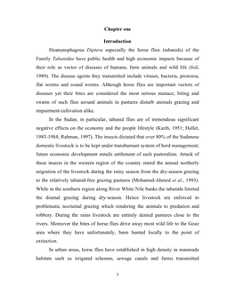 (Tabanids) of the Family Tabanidae Have Public Health